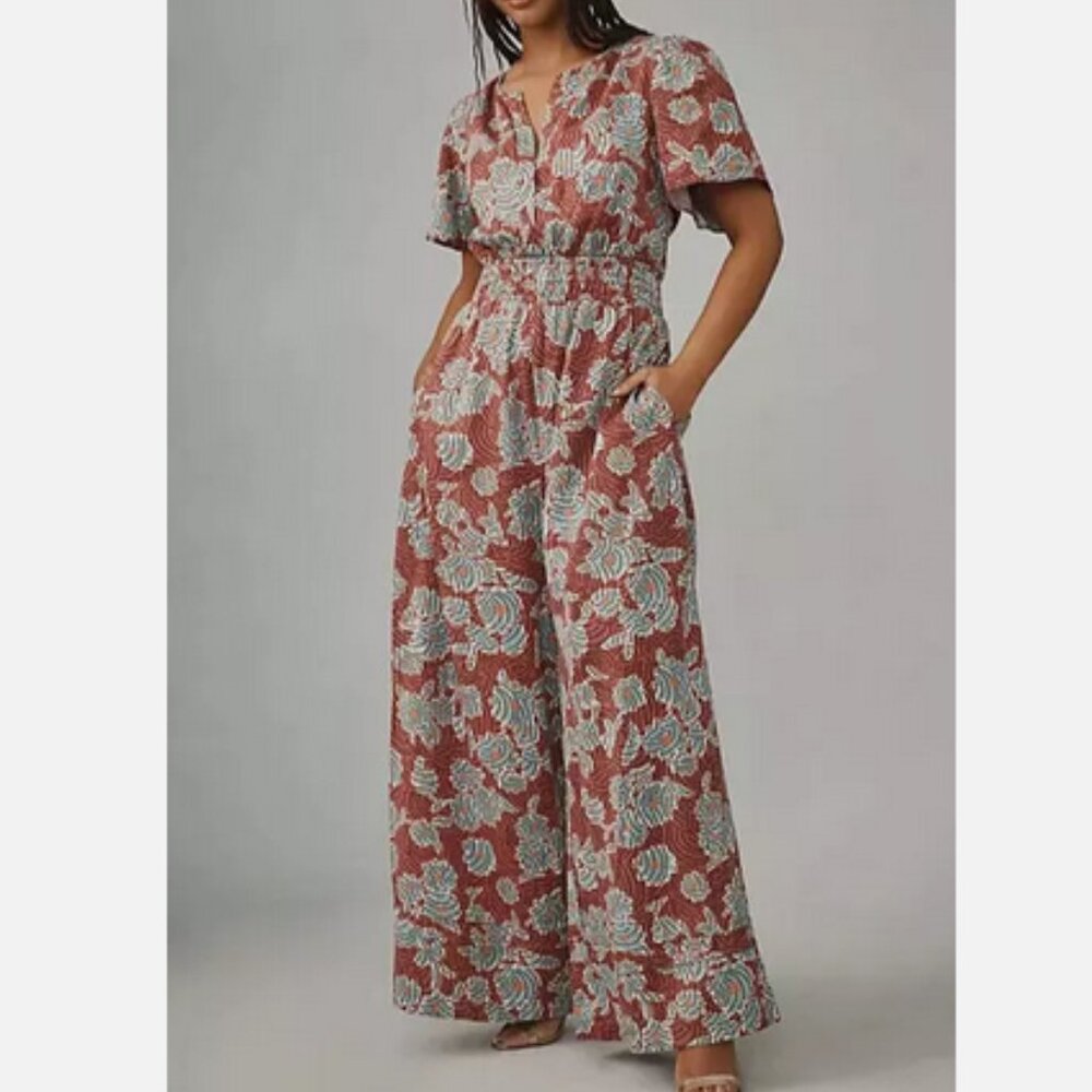 Anthropologie 2X NWT The Somerset Wide Leg Jumpsuit Plus Size New 2X - Picture 3 of 5
